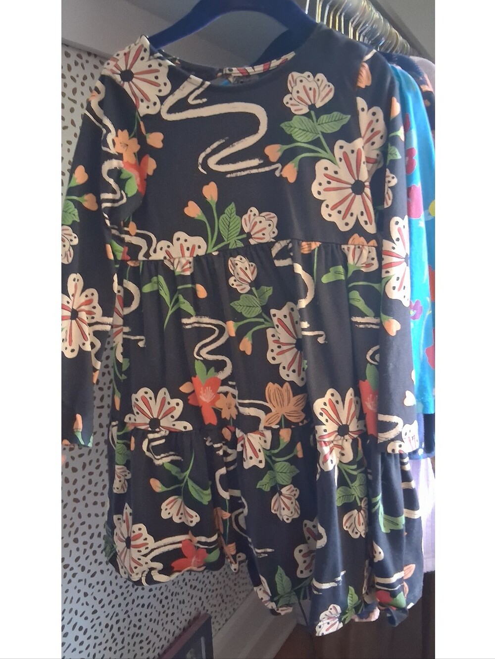 Tea Collection Black Floral Dress
